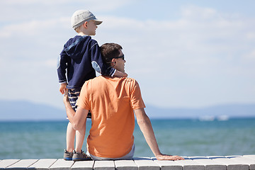 Image showing family at lake vacation