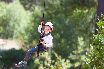 Image showing boy at adventure park