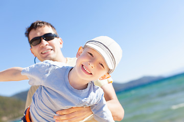 Image showing family at lake vacation