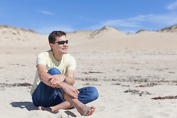 Image showing young man at the beach