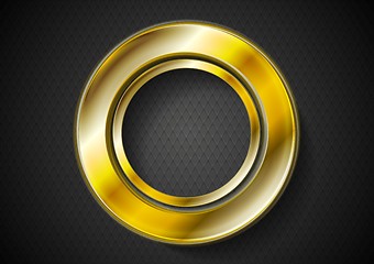 Image showing Abstract golden ring logo