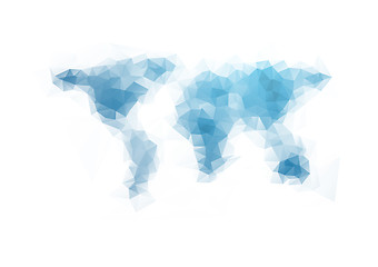 Image showing Tech geometry world map background