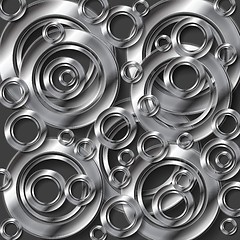 Image showing Abstract metallic silver vector background