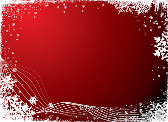 Image showing snowflake blank red