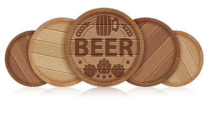 Image showing Barrels of Beer