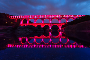 Image showing The Pont du Gard, southern France, Europe.