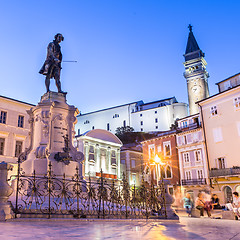 Image showing Tartini square in Piran, Slovenia, Europe