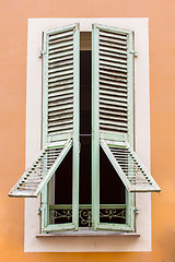Image showing Rustic window shuters.