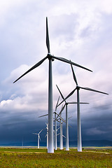 Image showing Wind turbines