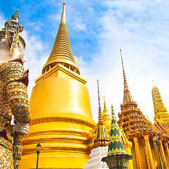 Image showing Wat Phra Kaew temple, Bangkok, Thailand.