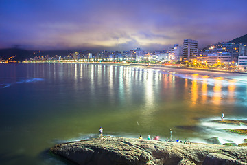 Image showing Ipanema beach, Rio de Janeiro, Brazil.