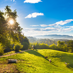 Image showing Idyllic countryside site, Alps, Slovenia, Europe.