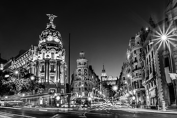 Image showing Gran Via in Madrid, Spain, Europe.