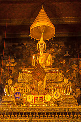 Image showing Buddha Statues in wat pho, bangkok, thailand