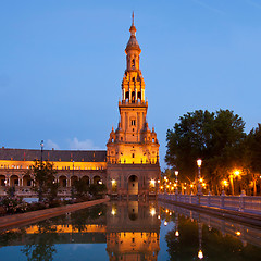 Image showing Plaza de Espana in Seville, Spain