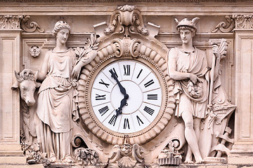 Image showing Vintage medieval ornate clock.