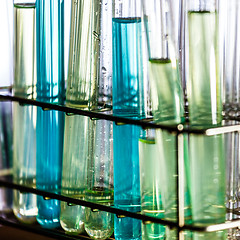 Image showing Laboratory glass test tubes.
