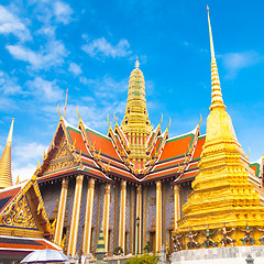 Image showing Thailand, Bangkok,  Wat Phra Kaew temple.