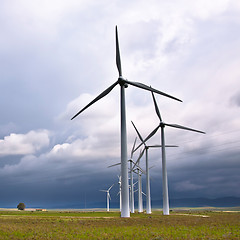 Image showing Wind turbines