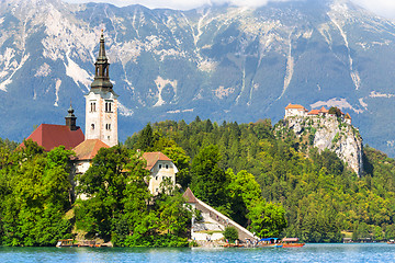 Image showing Lake Bled in Julian Alps, Slovenia.