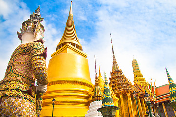 Image showing Wat Phra Kaew temple, Bangkok, Thailand.