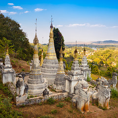 Image showing Ancient buddhist temple, Pindaya, Burma, Myanmar.