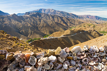 Image showing Morocco, High Atlas Mountains, Tizi N'Tichka pass.