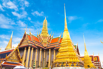 Image showing Thailand, Bangkok,  Wat Phra Kaew temple.