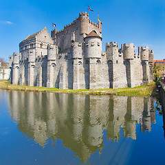 Image showing Gravensteen, Castle of the Counts; Ghent, Belgium.