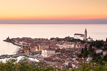 Image showing Piran at sunset, Slovenia.