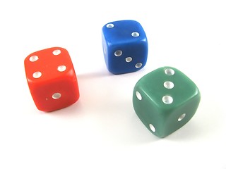 Image showing colored dices - 421 game