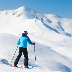 Image showing Woman skier.