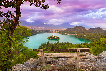 Image showing Lake Bled in Julian Alps, Slovenia.