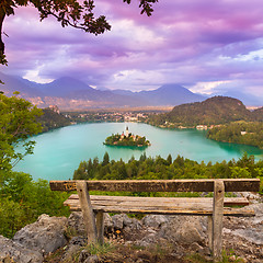 Image showing Lake Bled in Julian Alps, Slovenia.