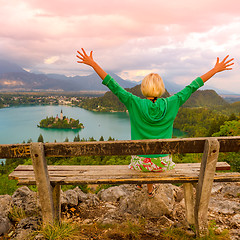 Image showing Lake Bled in Julian Alps, Slovenia.