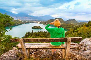 Image showing Lake Bled in Julian Alps, Slovenia.