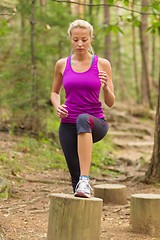 Image showing Lady training outdoors.