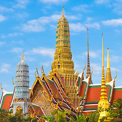 Image showing Thailand, Bangkok,  Wat Phra Kaew temple.