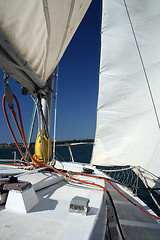 Image showing Under a sail