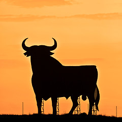Image showing Spain,silhouette of a bull.