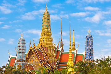 Image showing Thailand, Bangkok,  Wat Phra Kaew temple.