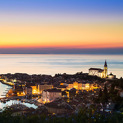 Image showing Piran at sunset, Slovenia.