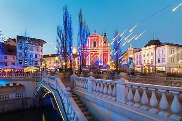 Image showing Preseren's square, Ljubljana, Slovenia, Europe.