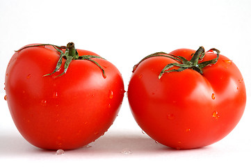 Image showing Two fresh tomatoes