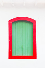 Image showing Colorful vintage window.