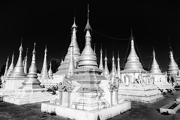 Image showing Ancient buddhist temple, Pindaya, Burma, Myanmar.