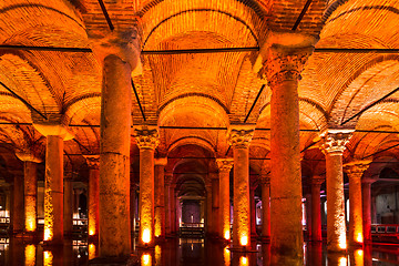 Image showing Underground Basilica Cistern, Istanbul, Turkey.