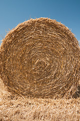 Image showing Close up of the straw bale.
