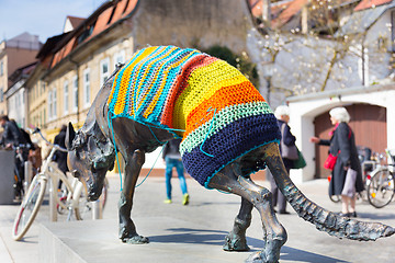 Image showing Artistic sculpture in Ljubljana, Slovenia.