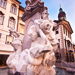 Image showing Ljubljana's city hall fountain